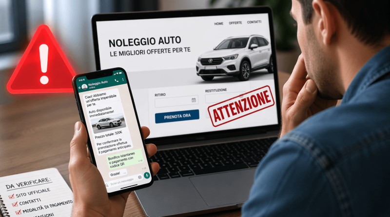 truffe online noleggio auto